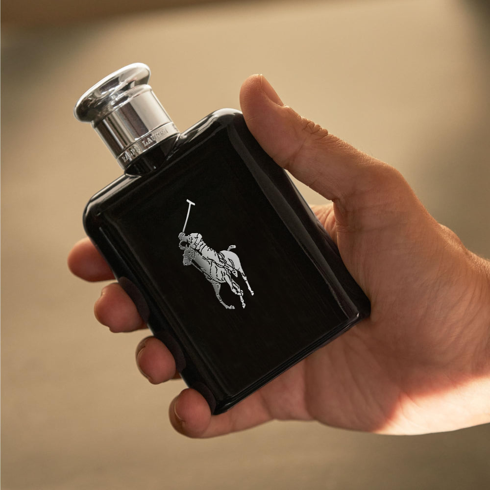 RALPH LAUREN FRAGRANCES - Polo Black - Eau de Toilette - Men's Cologne - Woody & Fresh - With Patchouli, Sandalwood, and Mandarin - Medium Intensity
