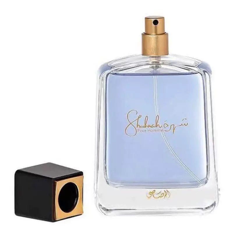 Rasasi Shuhrah Pour Homme, a premium, niche woody fragrance for men.
