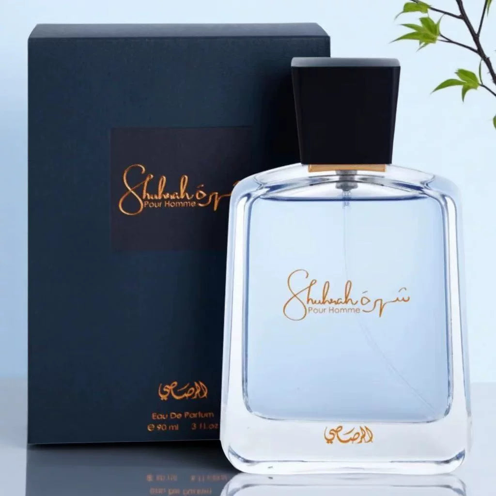 Rasasi Shuhrah Pour Homme, a premium, niche woody fragrance for men.